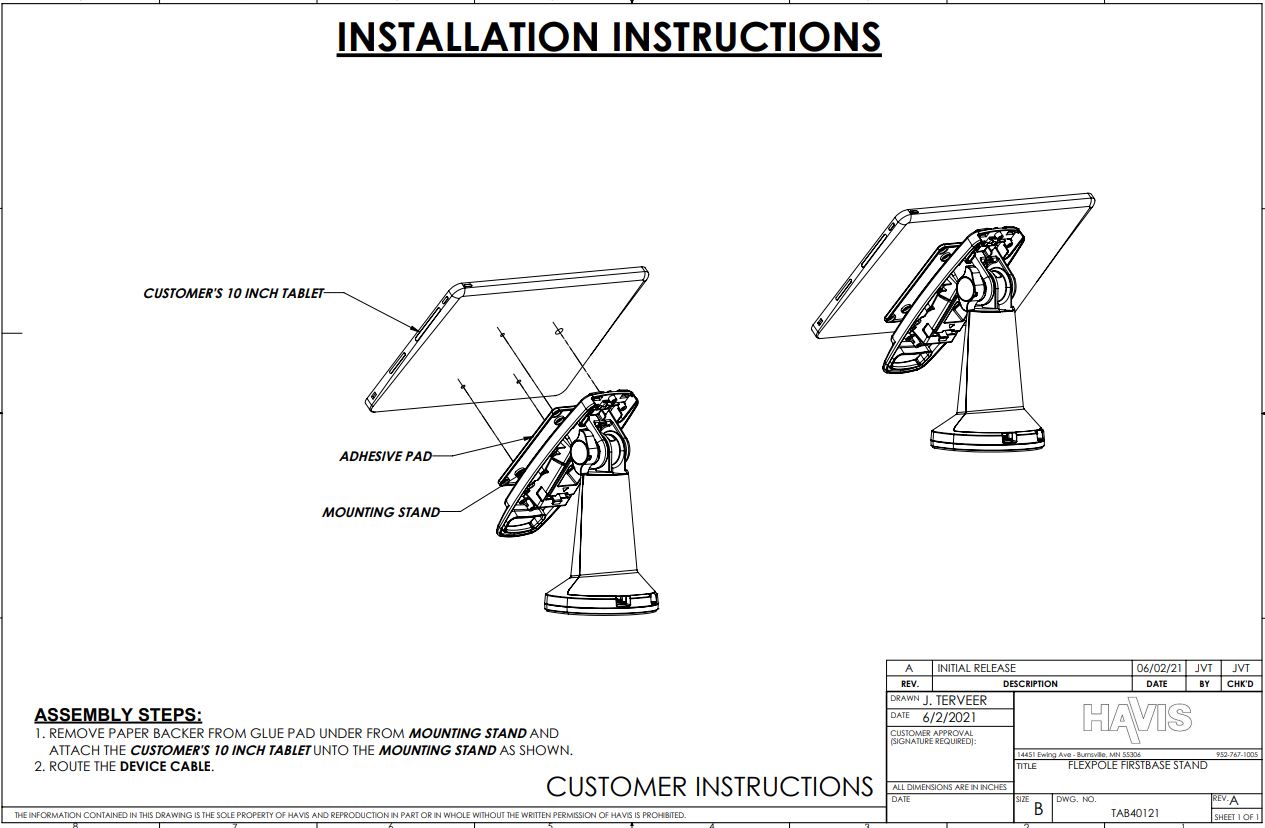 Customer Instructions