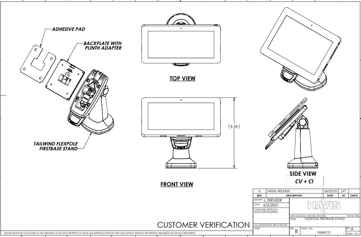 Customer Verification Drawing