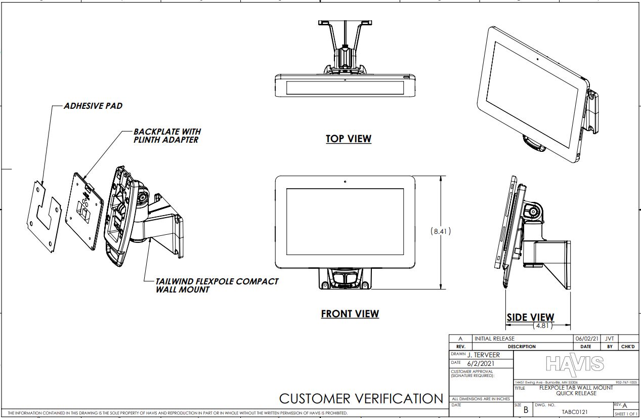 Customer Verification Drawing