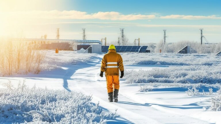 Energy Professional in Harsh Weather