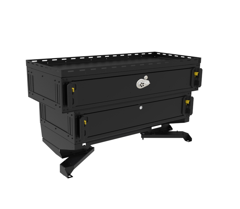 Premium 2-Drawer – Wide Top, Standard Bottom Package with Push-Button Combination Lock for 2020-2025 Ford Interceptor Utility