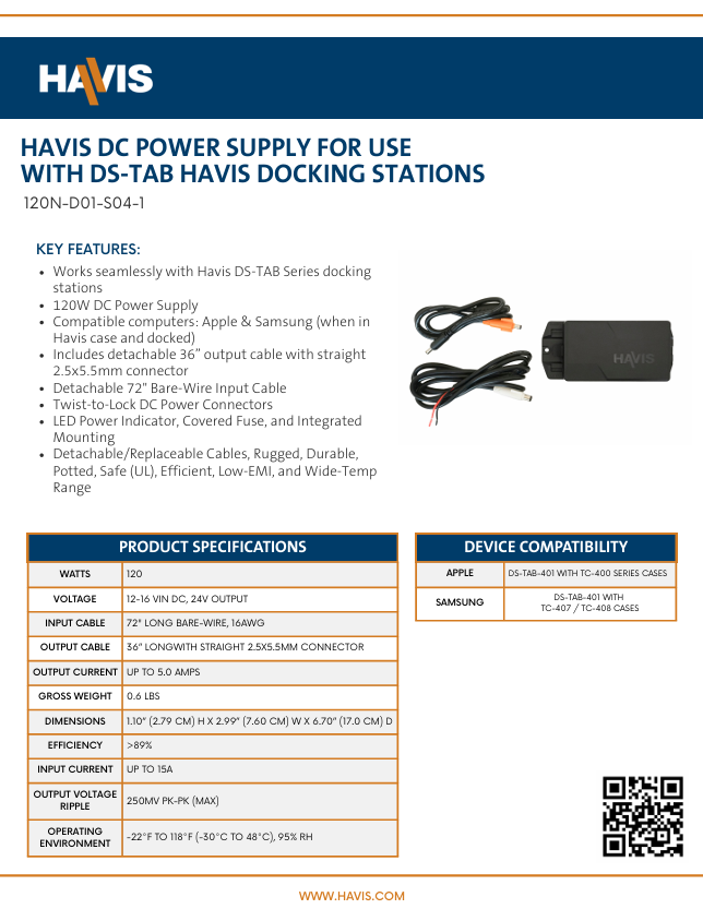 DC Power Supply Sales Sheet