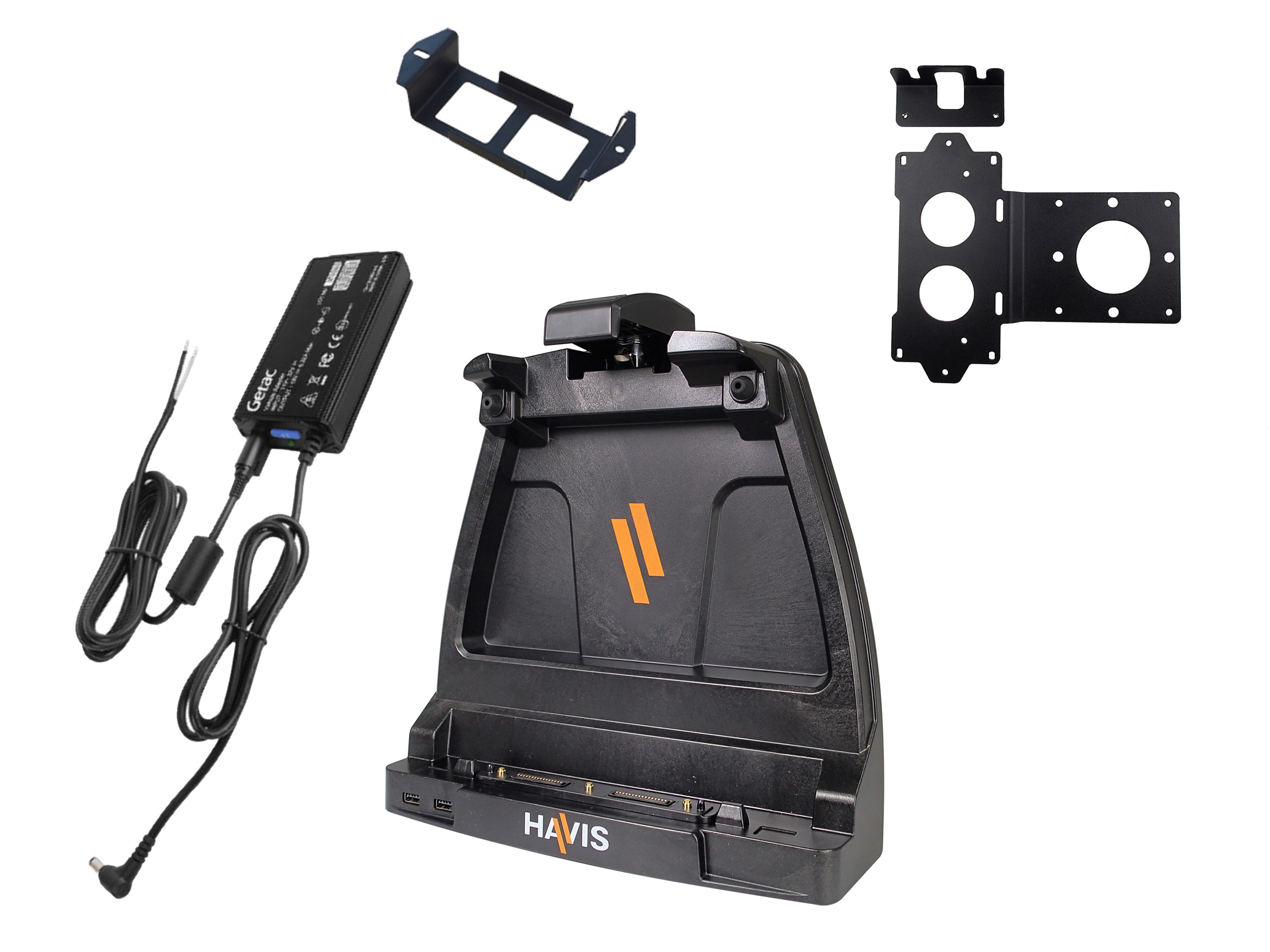 Package – Docking Station For Getac K120 Rugged Tablet With External Power Supply with Bare Wire & Power Supply Mounting Bracket