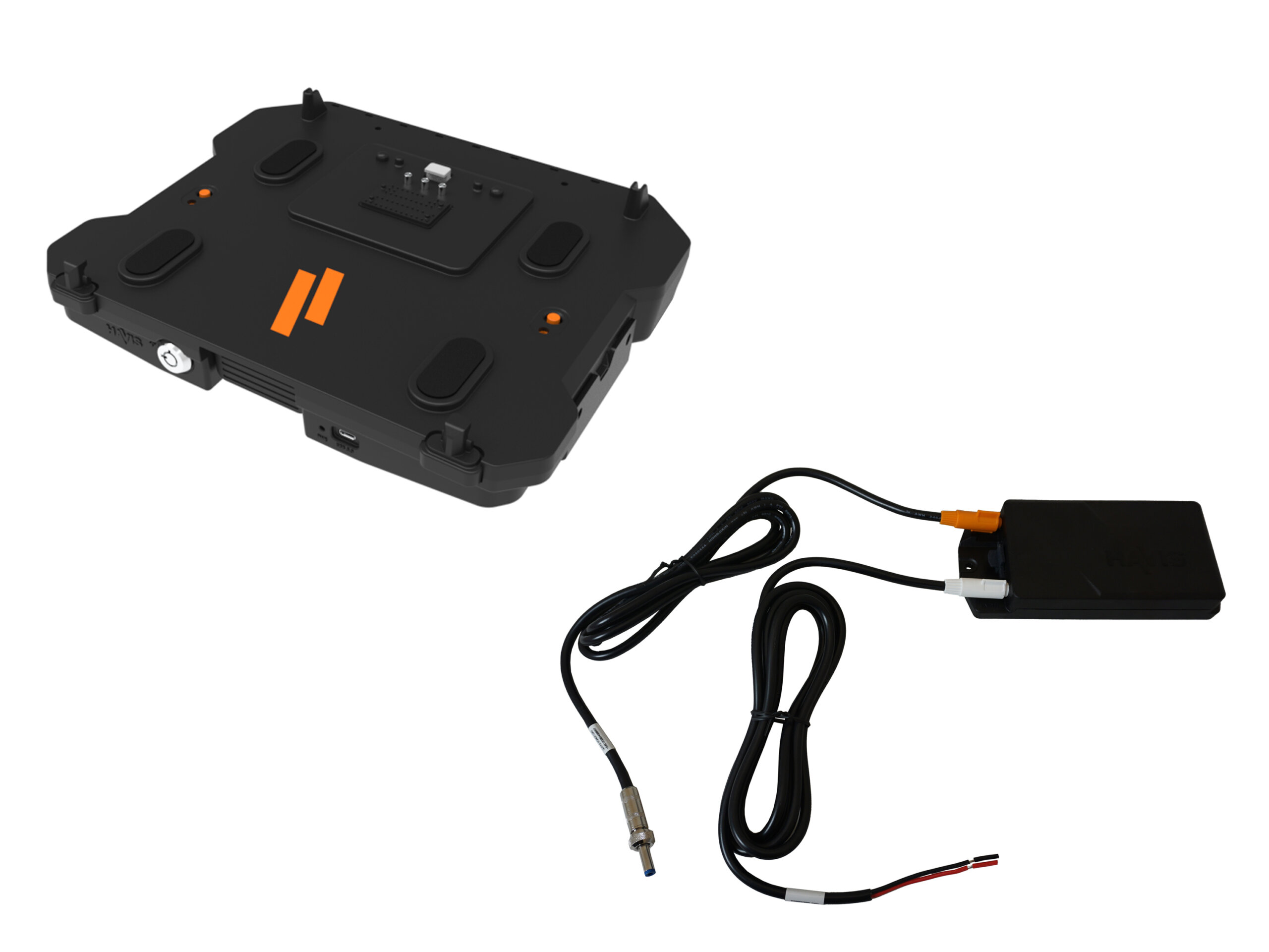 Docking Station for Dell Pro Rugged 14″ and 13″, 5430, 7330, 5420, 5424, & 7424 Notebooks With Standard Port Replication & Triple Pass-Thru Antenna Connections & Havis 120W DC Power Supply