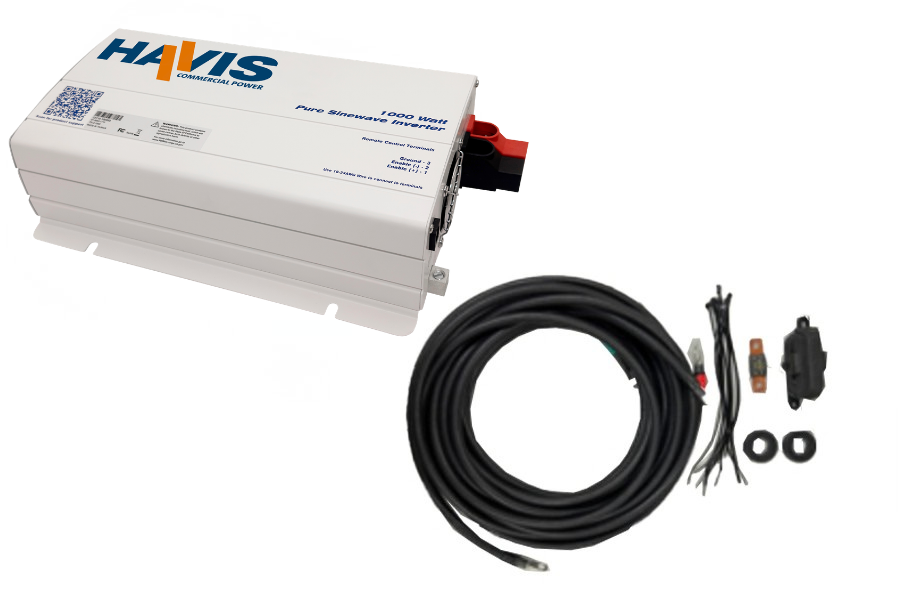 TS Series Total System Pure Sine Wave Inverter, 12VDC Input & 1000W AC Output with Wire Harness Medium