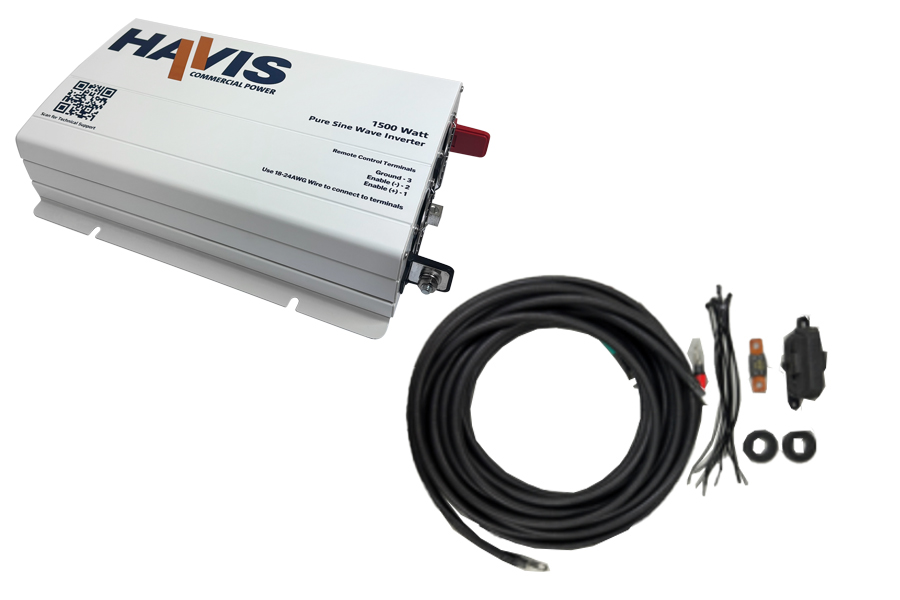 TS Series Total System Pure Sine Wave Inverter, 12VDC Input & 1500W AC Output with Wire Harness Large