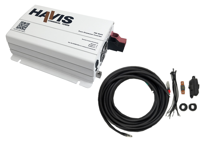 TS Series Total System Pure Sine Wave Inverter, 12VDC Input & 700W AC Output with Wire Harness Large
