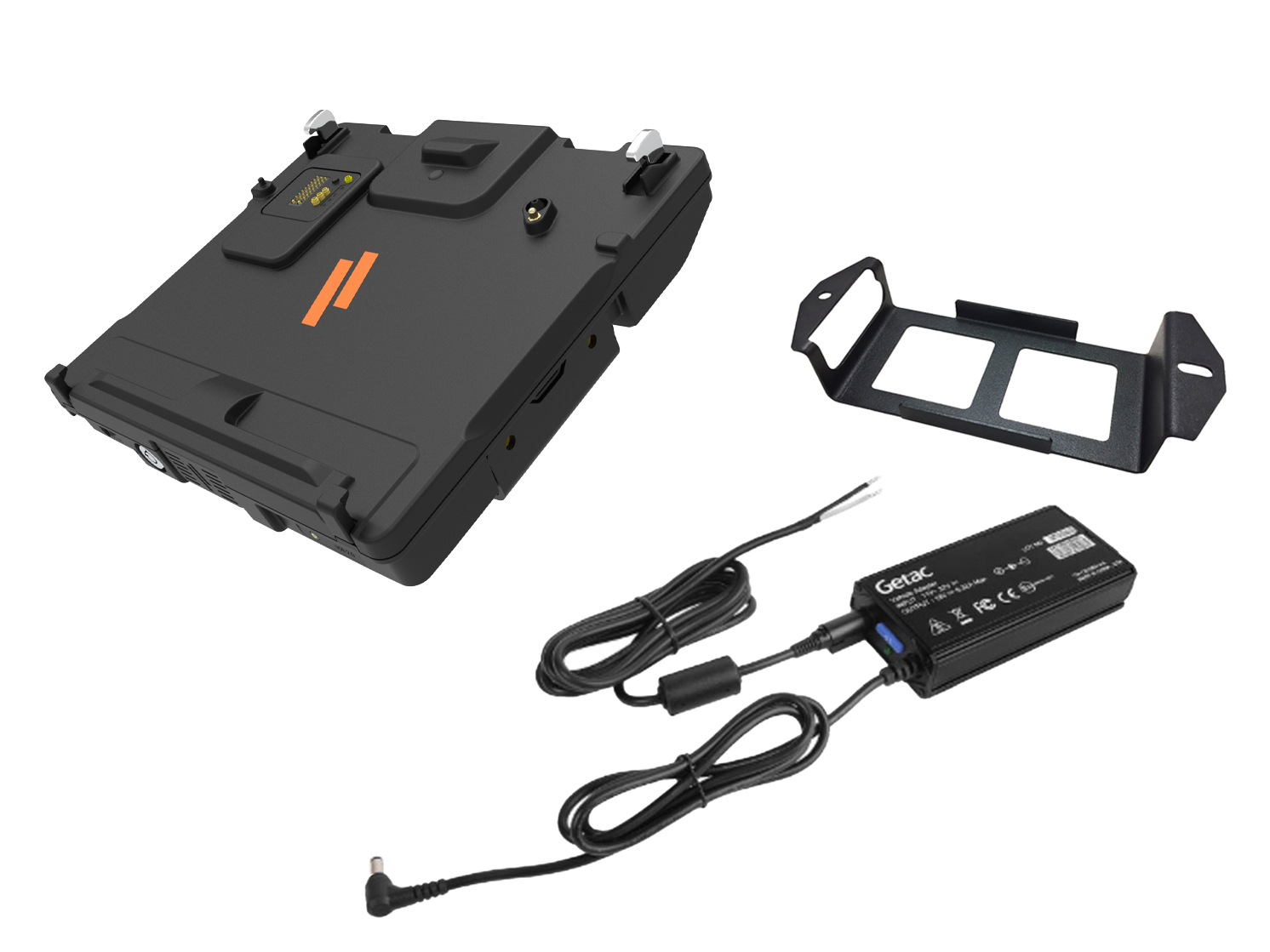 Docking Station for Getac V120 with Standard Port Replication & Quad Pass-Thru Antenna Connections & Getac Power Supply