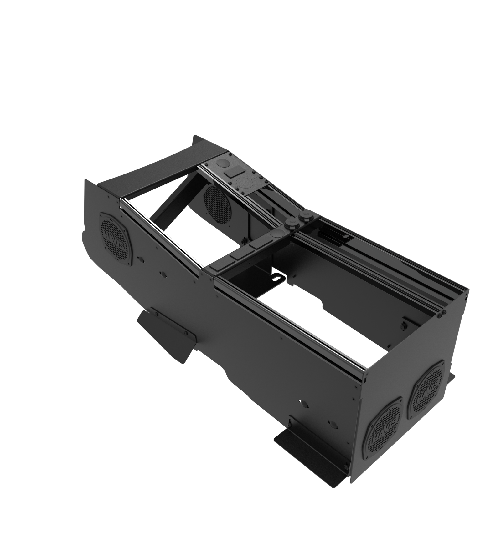 Vehicle-Specific 24″ Wide Angled Console for 2022-2026 Ram DT 1500 without Manual Transfer Case Shifter & OEM Console