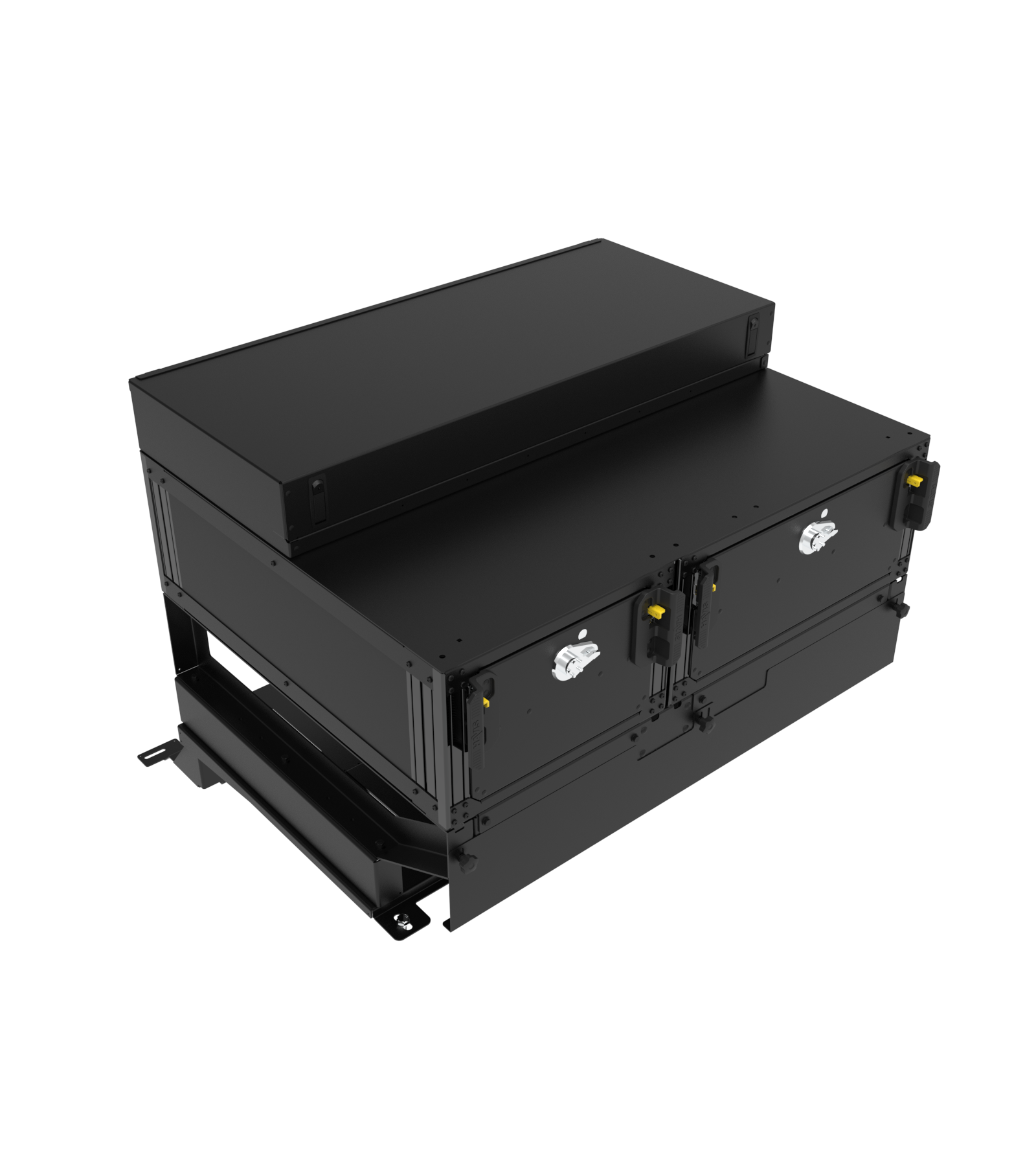 Premium Side-By-Side Dual Drawer with Push-Button Combination Locks and Wide Electronics Topper Package For 2025 Ford Expedition SSV