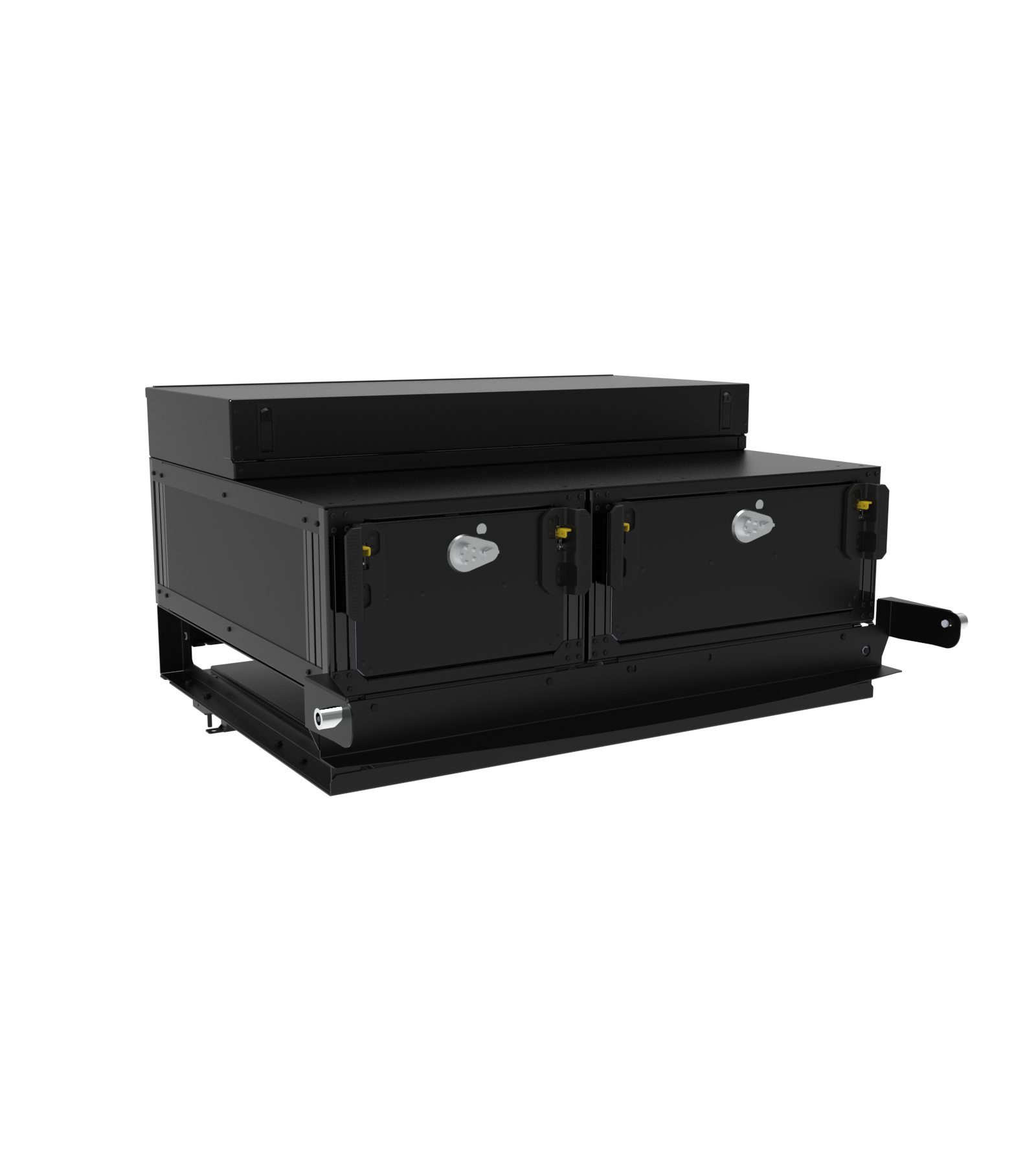 Premium Side-By-Side Dual Drawer with Push-Button Combination Locks and Wide Electronics Topper Package For 2025 Chevrolet Tahoe