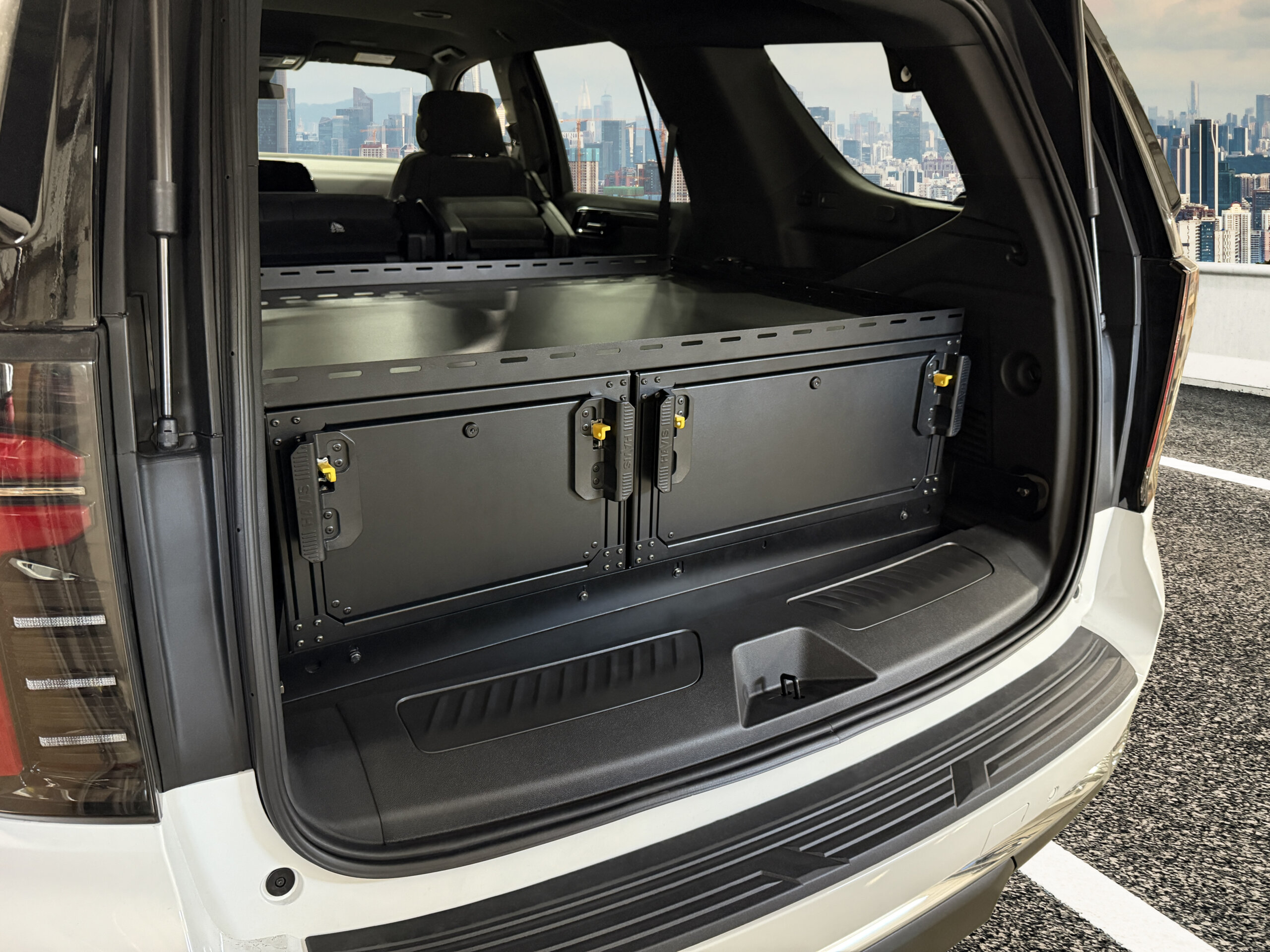 Dual Side-by-Side Storage Drawers for Chevy Tahoe and Ford Expedition SUVs