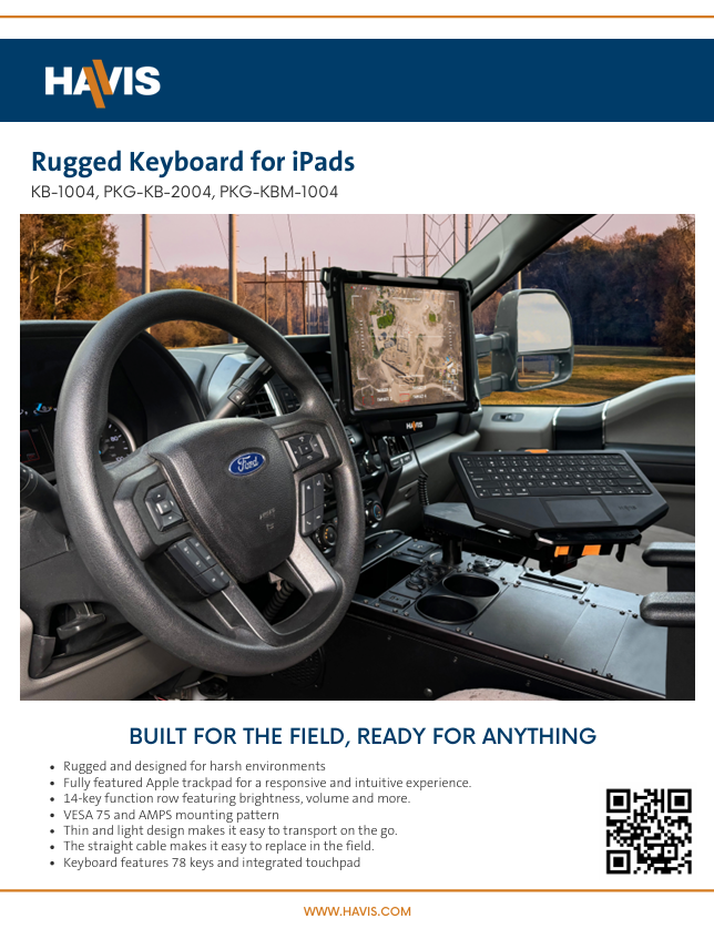 Rugged Keyboard for iPads Sales Sheet