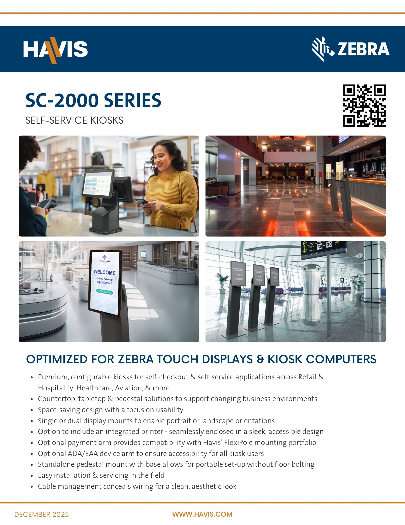 SC-2000 Kiosks for Zebra - Sales Sheet
