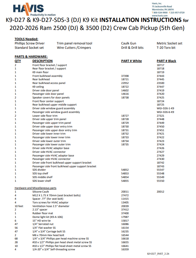 Installation Instruction (pdf)