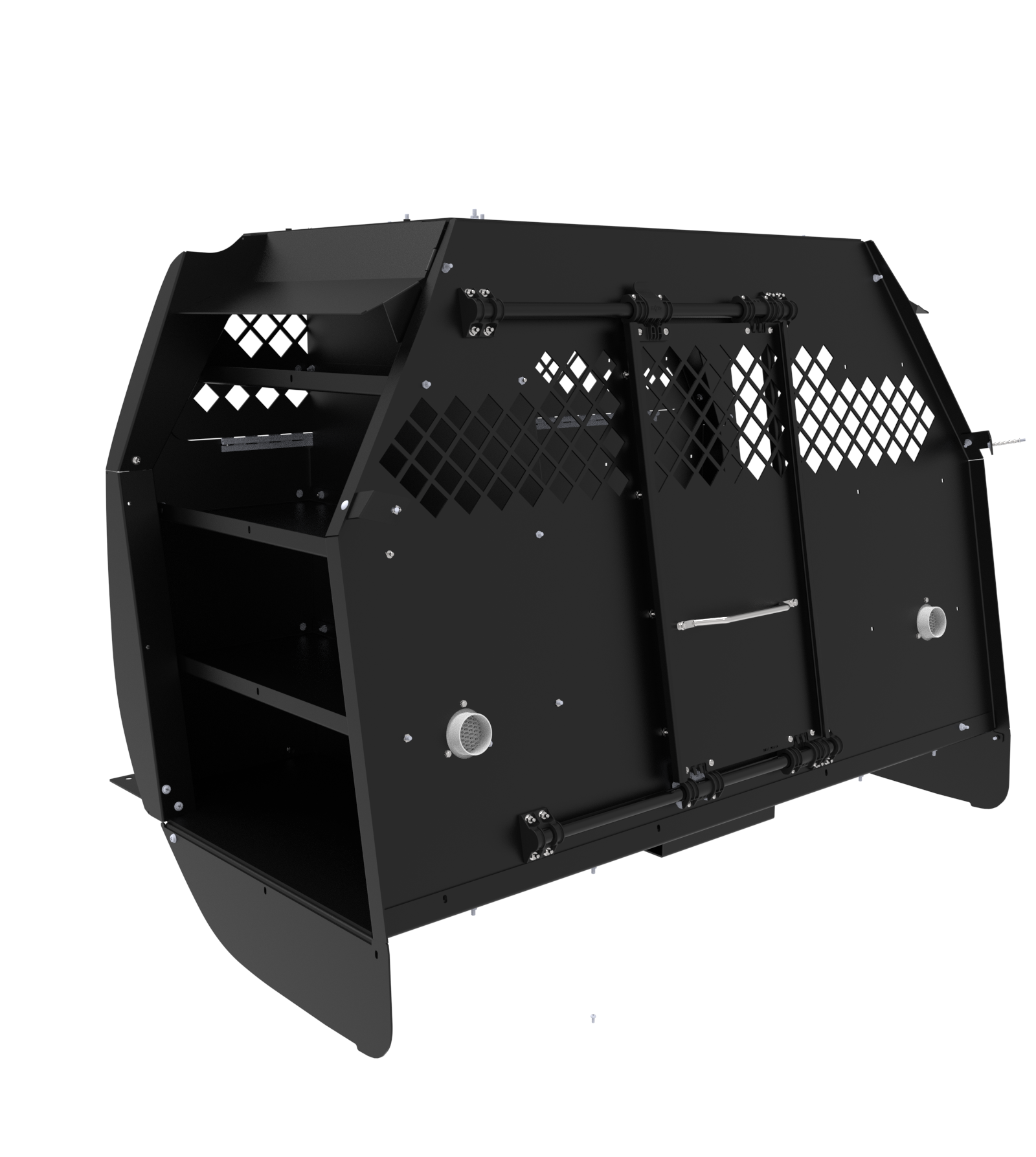 Standard K9 Transport System With Side Door Storage For 2021-2026 Dodge Ram 2500 (DJ) – Black