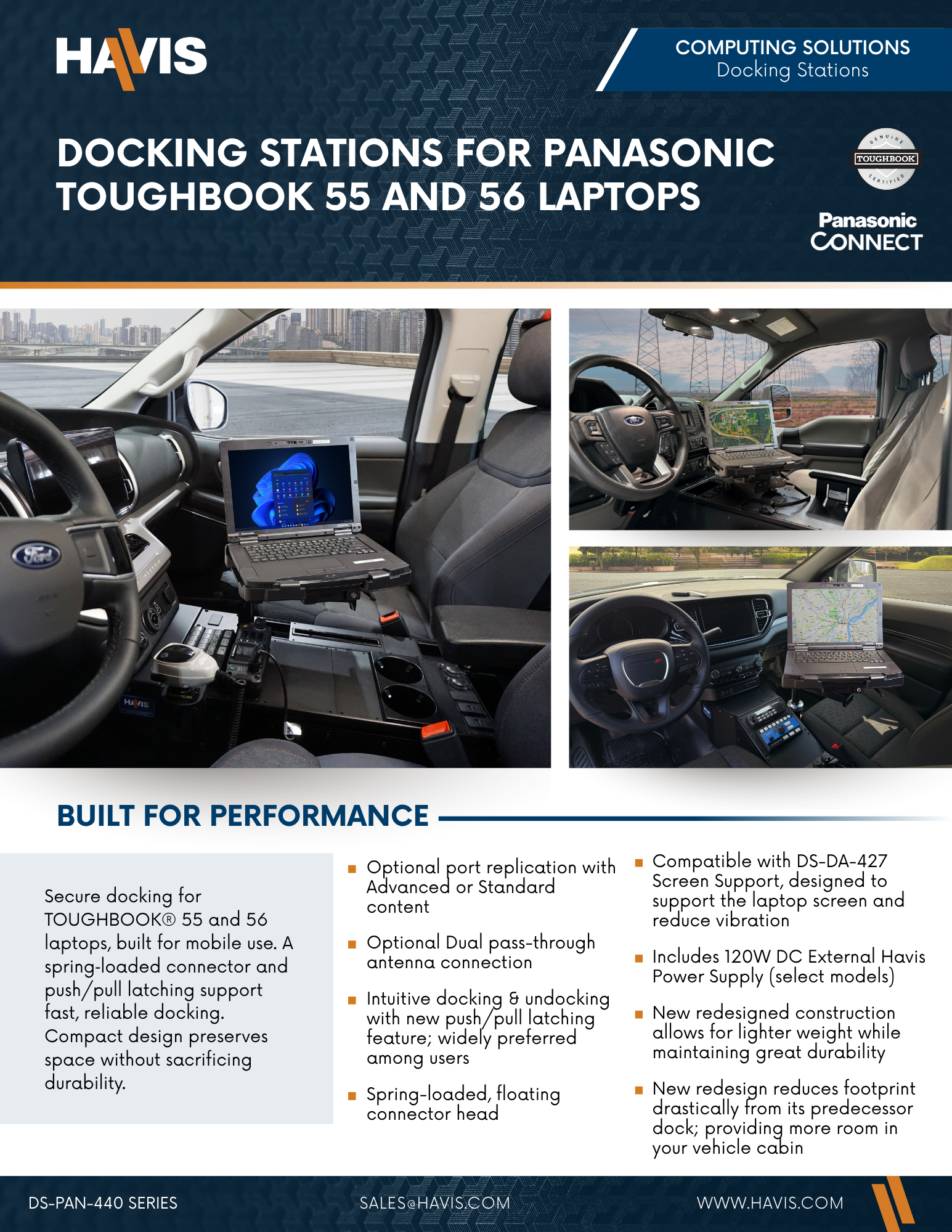 Panasonic TOUGHBOOK 55 & 56 Laptop Docking Station Sales Sheet