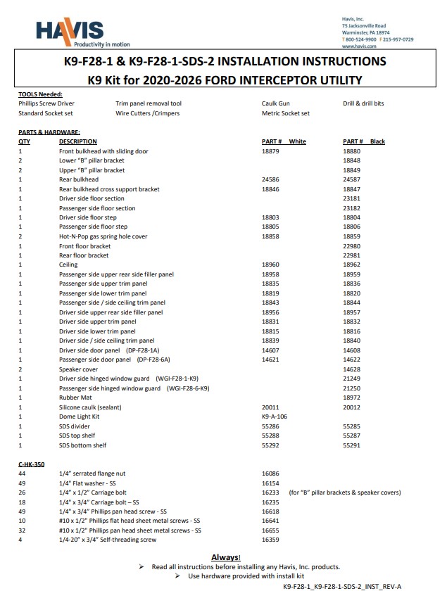 Installation Instructions (PDF)