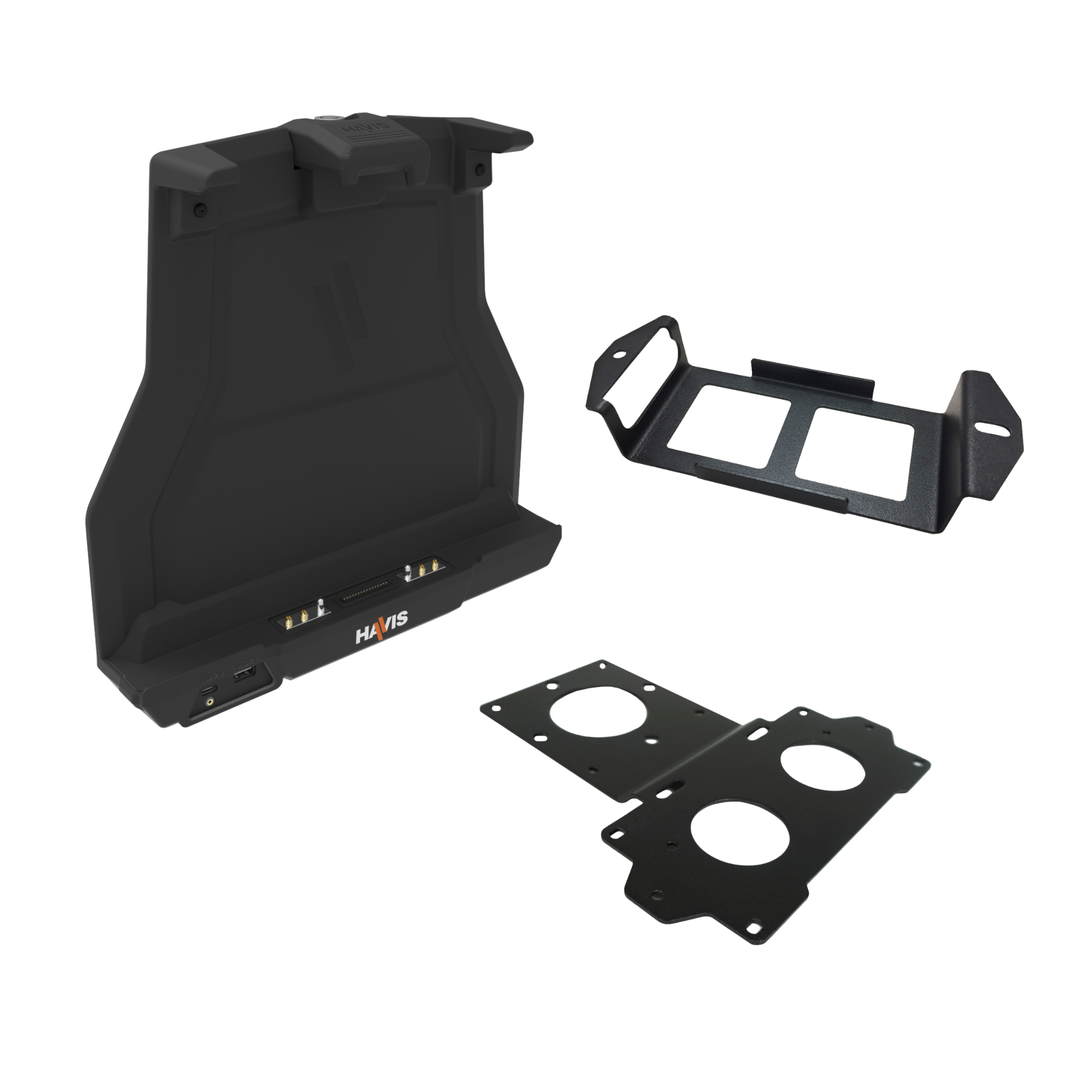 Package – Docking Station for Getac G140 with Standard Port Replication, Power Supply Mounting Bracket & Quad Pass-Thru Antenna Connections