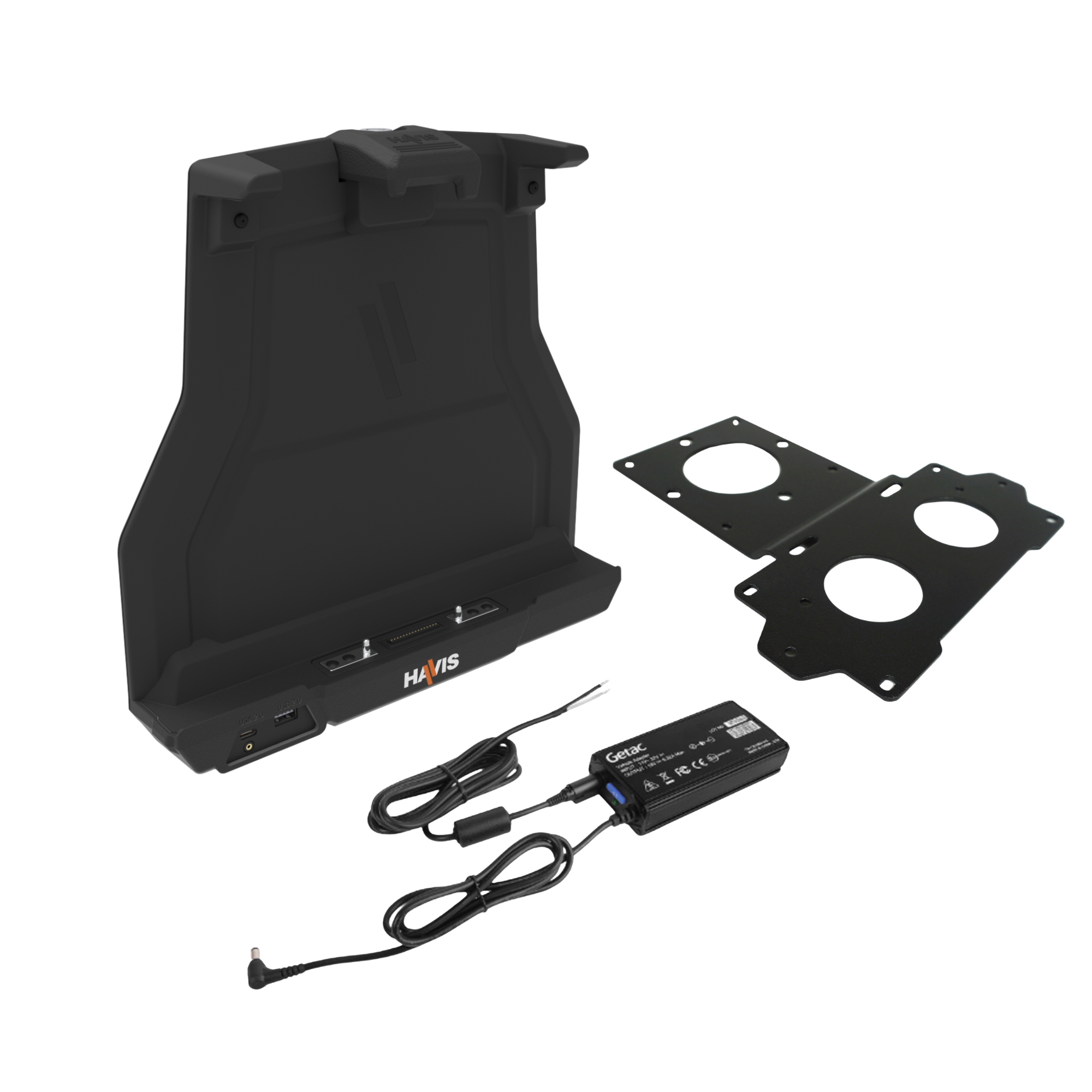 Package – Docking Station for Getac G140 with Advanced Port Replication, Getac Power Supply & Power Supply Mounting Bracket