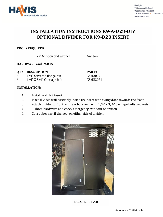 Installation Instructions (pdf)