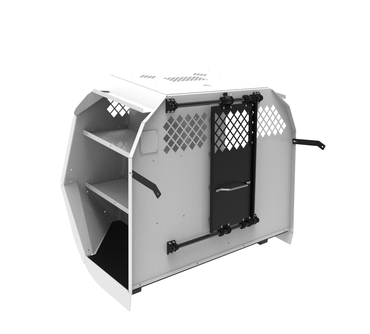 Standard K9 Transport System With Side Door Storage For 2011-2026 Dodge Durango – White