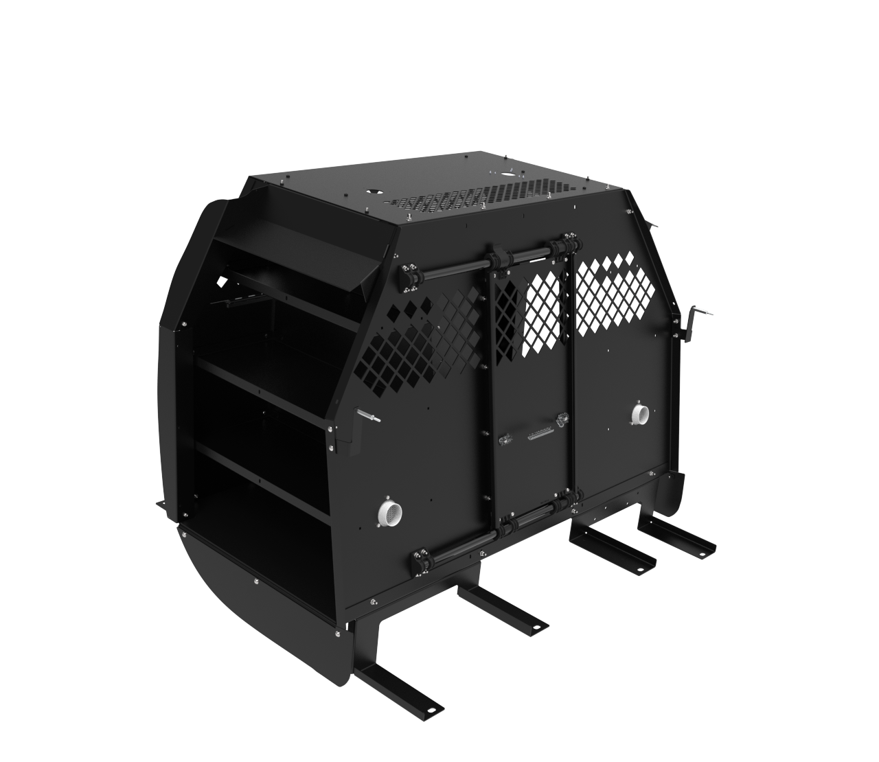 Standard K9 Transport System With Side Door Storage For 2019-2026 Dodge Ram 1500 (DT) – Black
