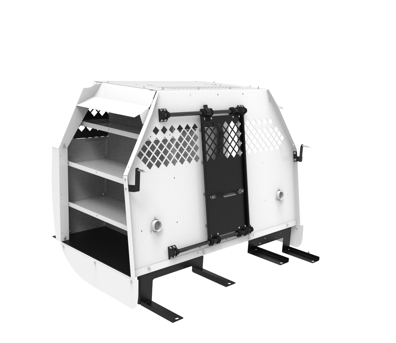 Standard K9 Transport System With Side Door Storage For 2019-2026 Dodge Ram 1500 (DT) – White