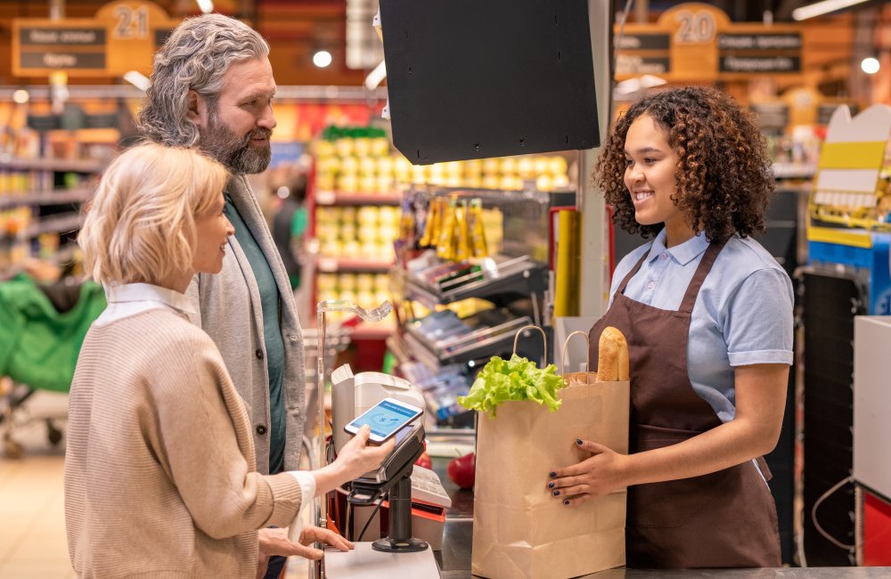 FlexiPole Payment Terminal Stands - Grocery